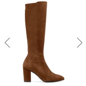 STUART WEITZMAN LIVIA 80 BROWN SUEDE BOOT